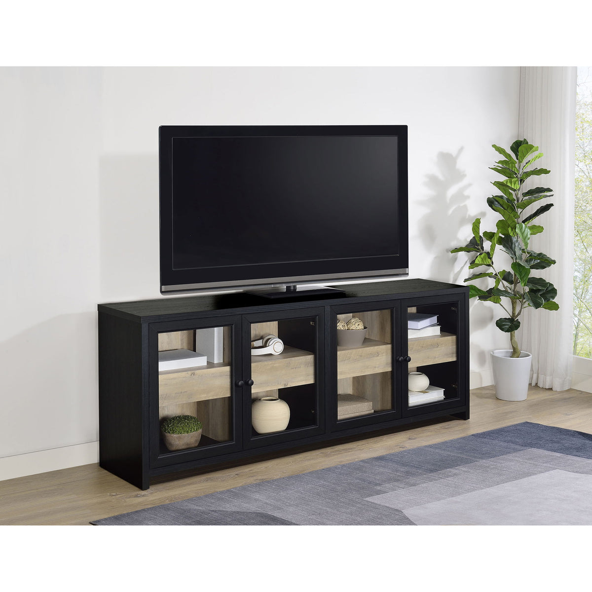 Kennison - TV Stand - Black
