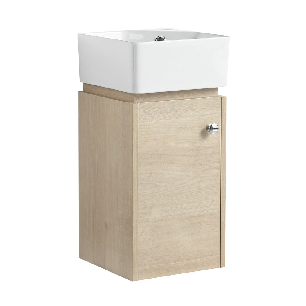 Wall Mounted Bathroom Vanity With Sink, Soft Close Door, Compact Design For Small Bathrooms