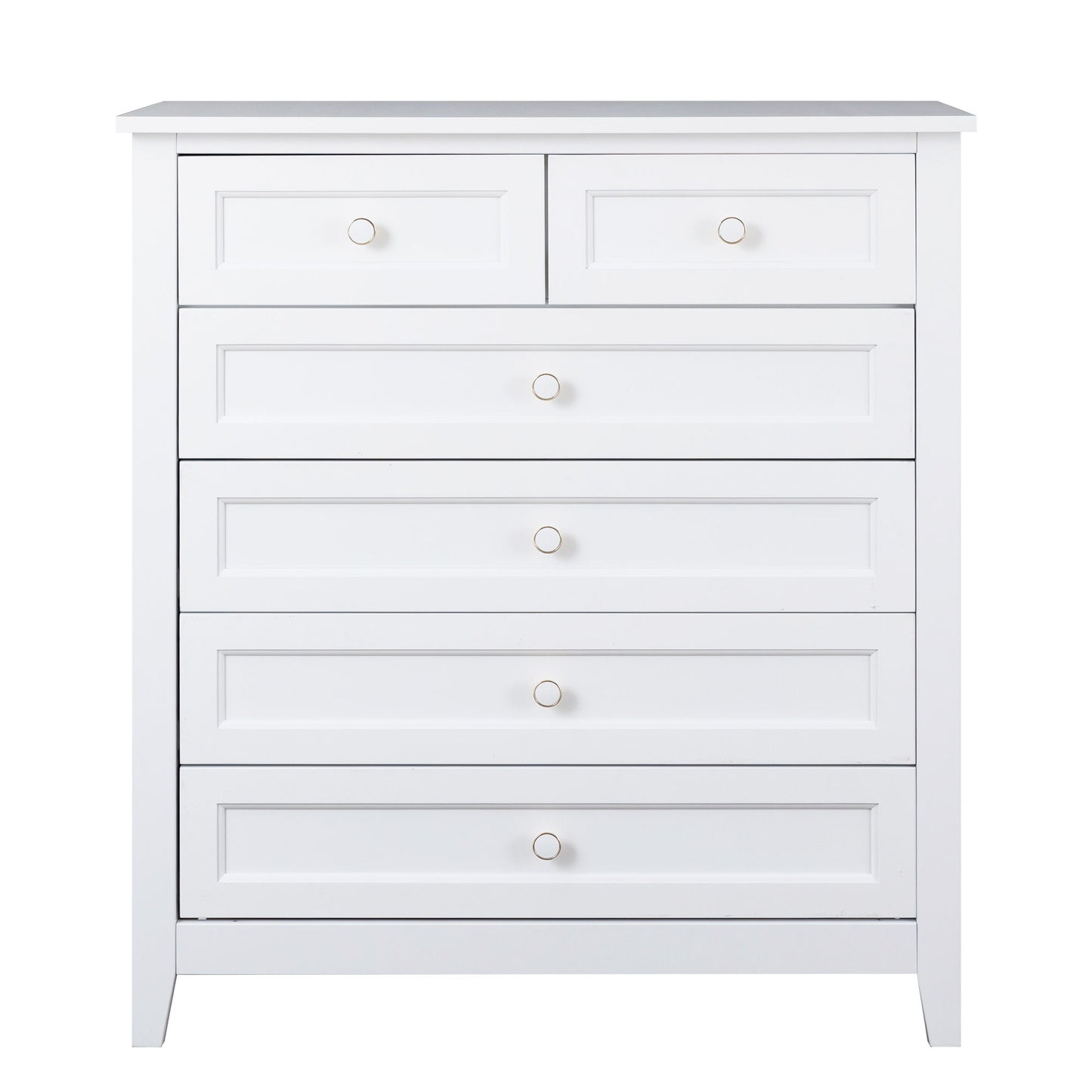 Gewnee - Modern Storage Dresser With 6 Drawers - White