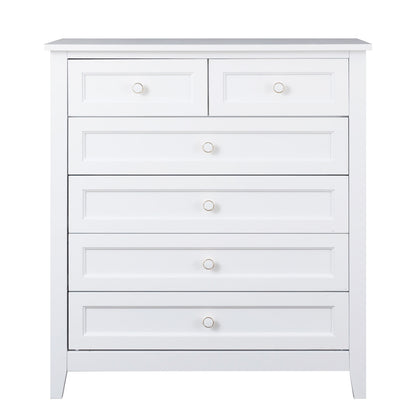 Gewnee - Modern Storage Dresser With 6 Drawers - White