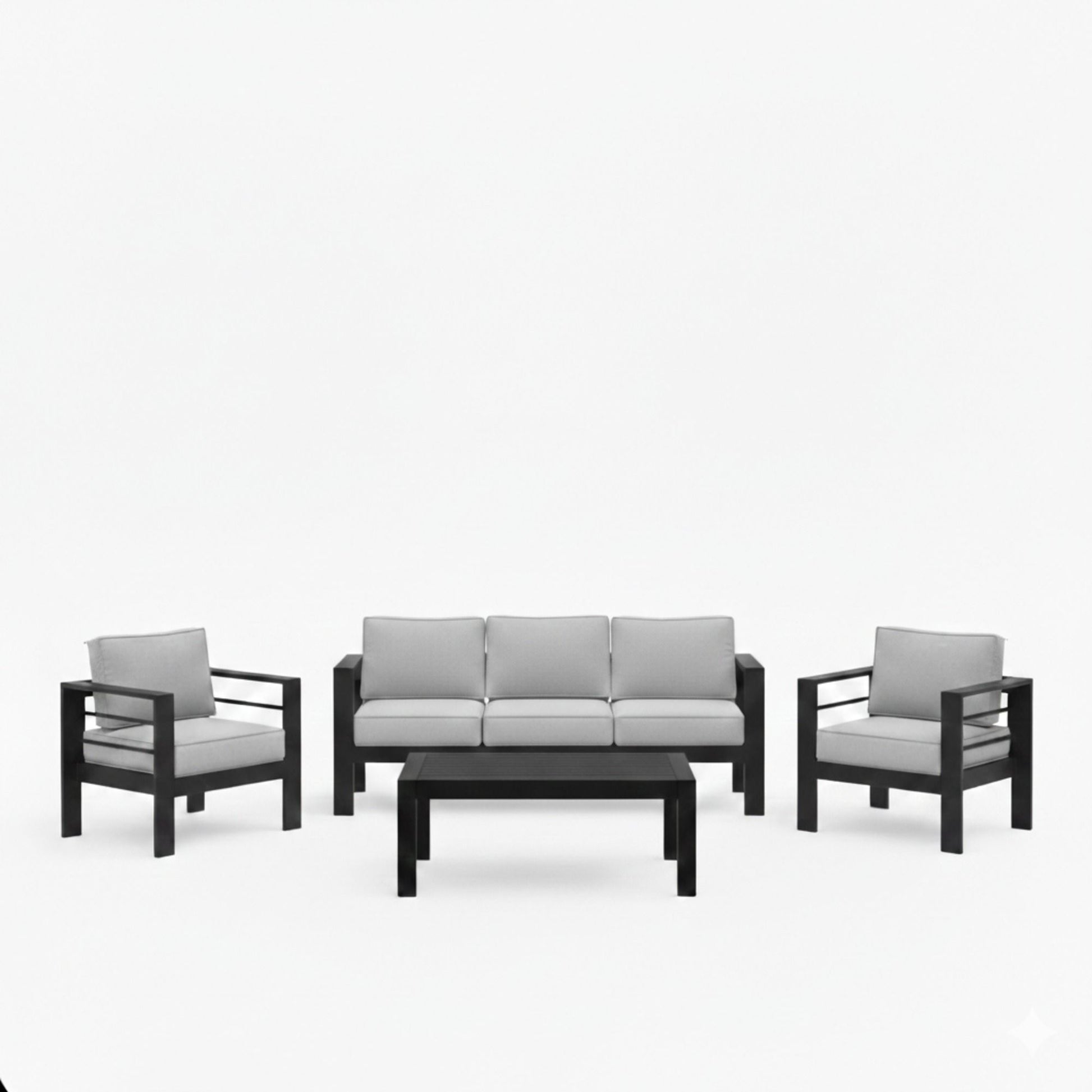 Outdoor Patio Set, All-Weather With Thick Cushions