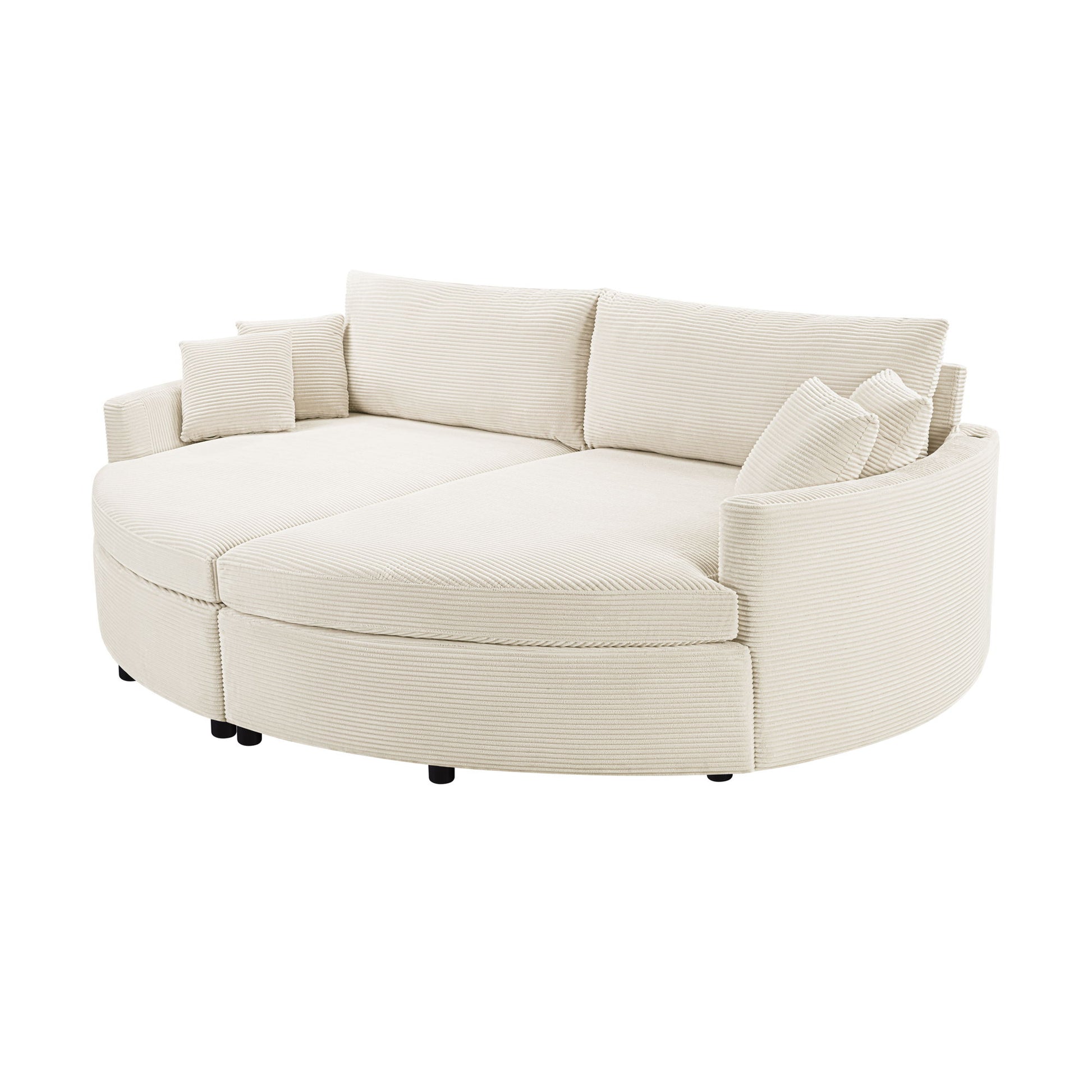 Oversized Double Chaise Lounge Sofa With USB Ports
