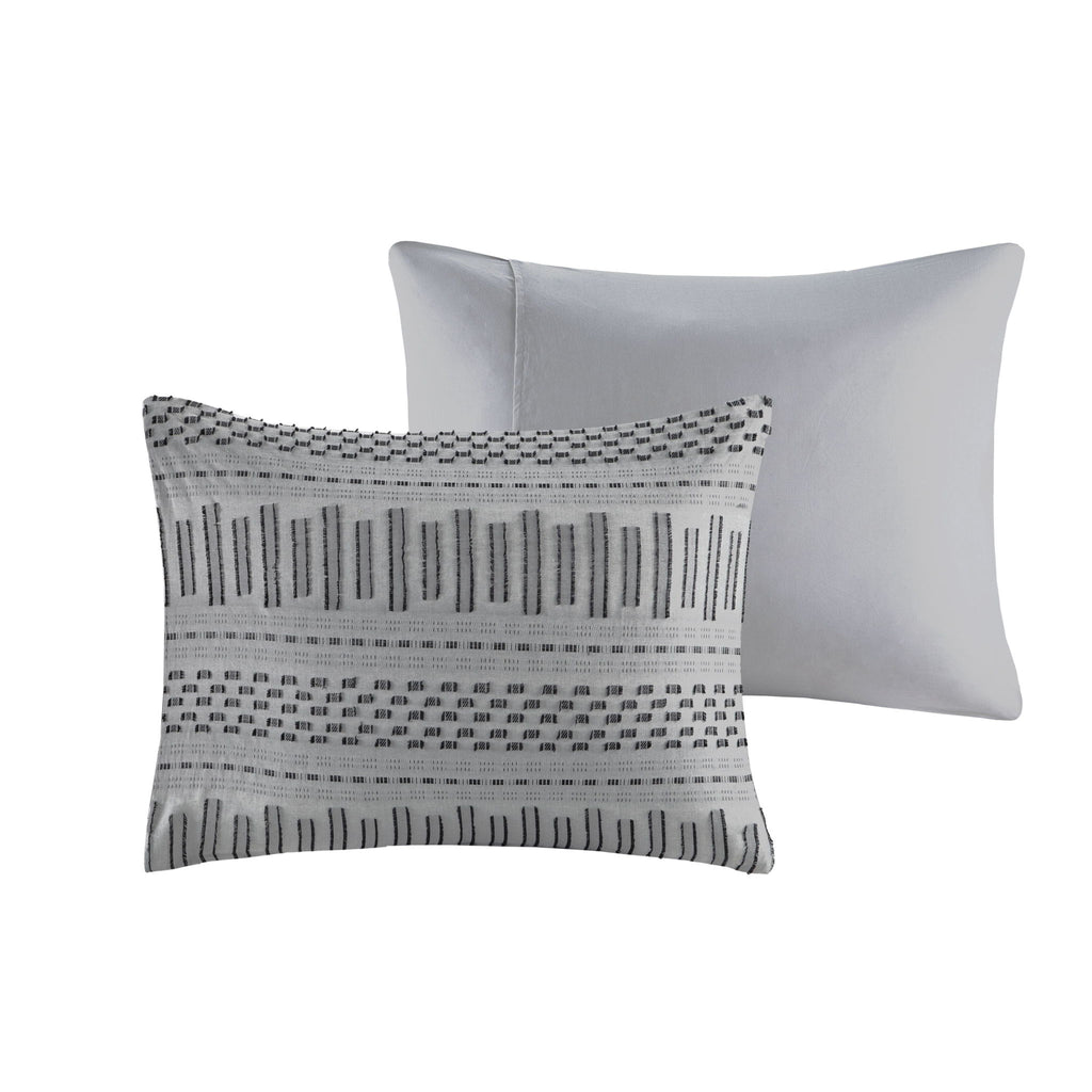 Rhea - Duvet Cover Mini Set - Gray / Black