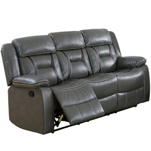 Modern Reclining Sofa With Pillow Arms And Headrest