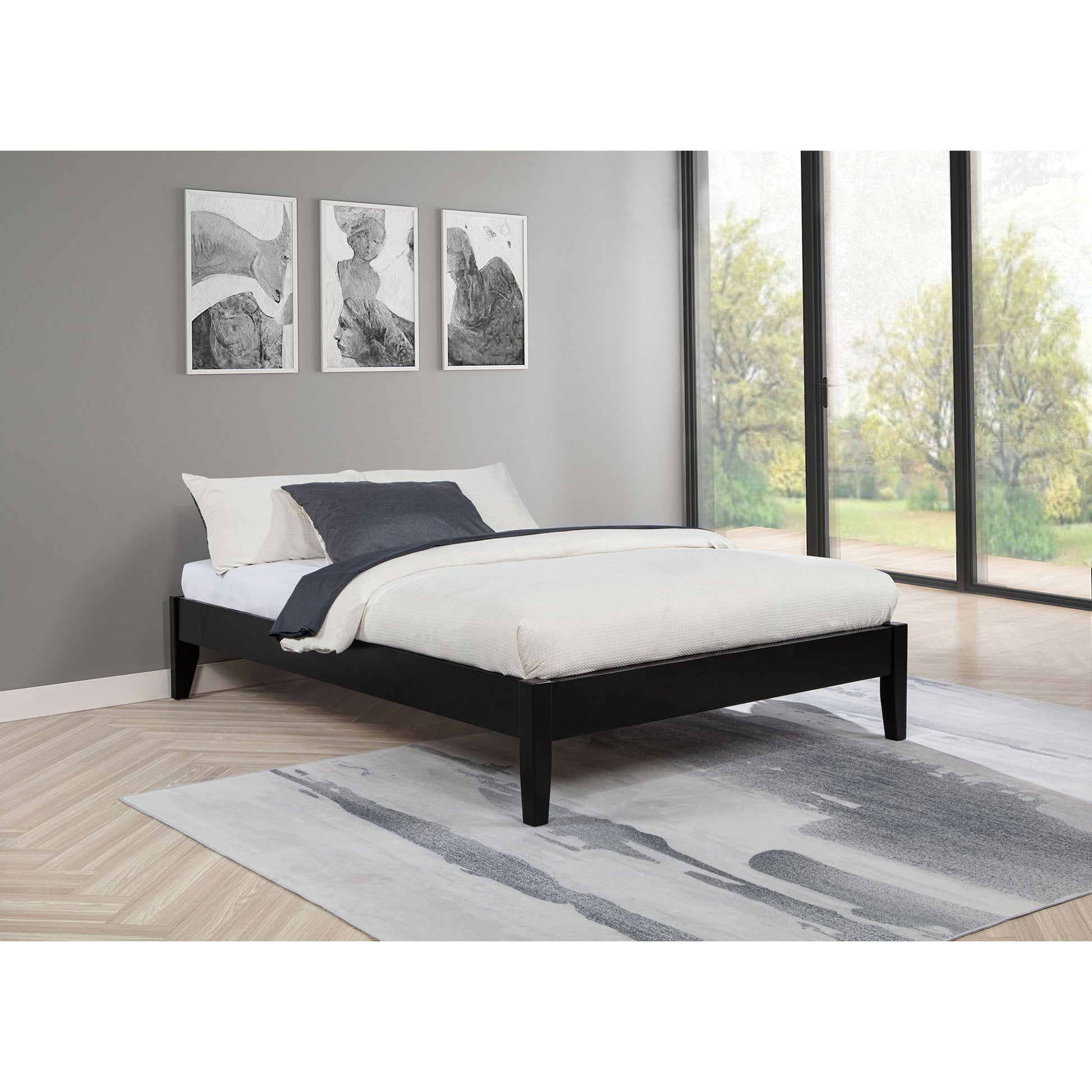 Sophie - Platform Bed Base With Slatted Design