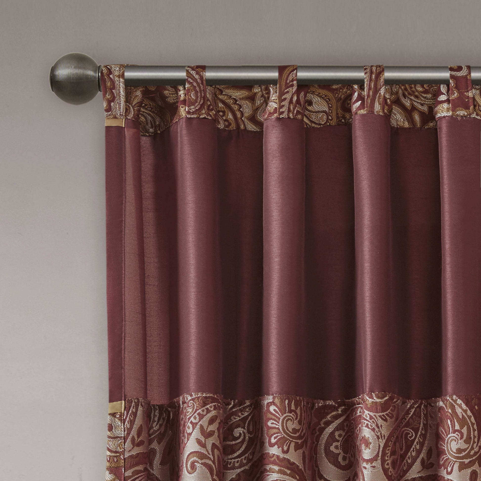 Aubrey - 84" Panel Pair - Burgundy
