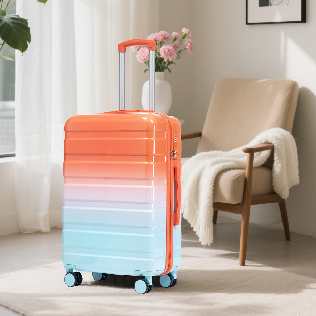 Luggage Set 20" /24" /28" With Combination Lock And Silent Wheels