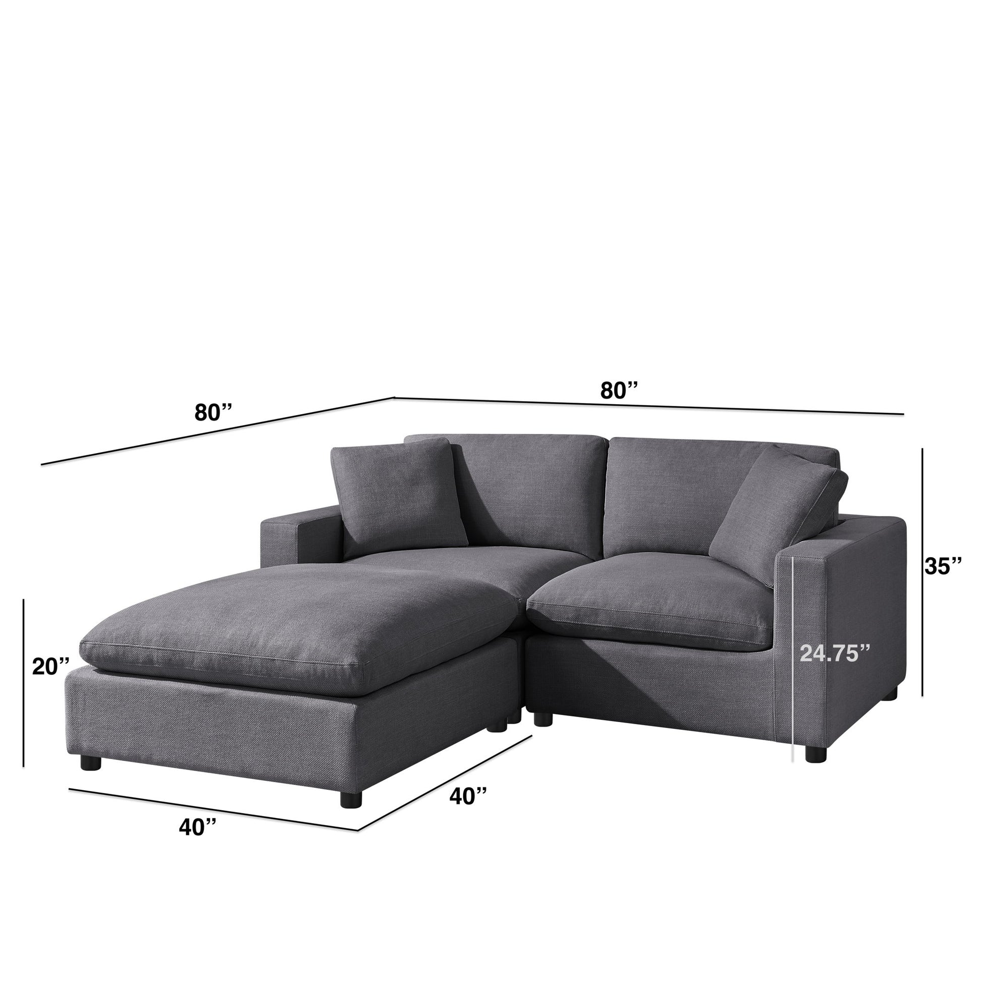 Cassandra - Sofa With Ottoman