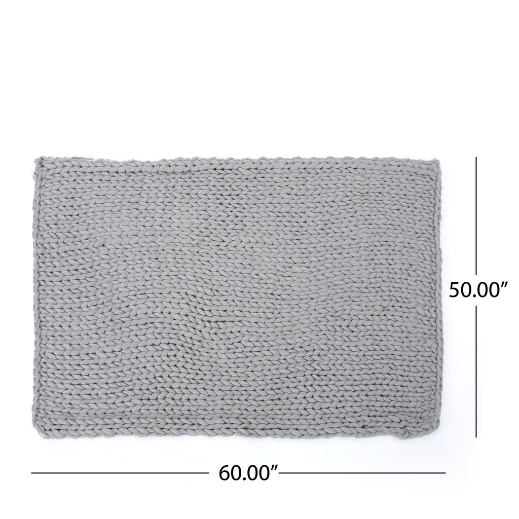 Cozy Knitted Acrylic Throw Blanket With Double Sided Design