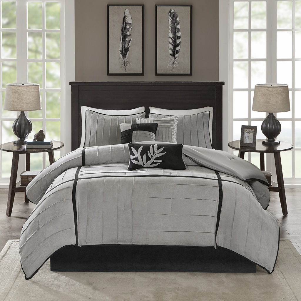 Dune - King Piece Comforter (Set of 7) - Gray