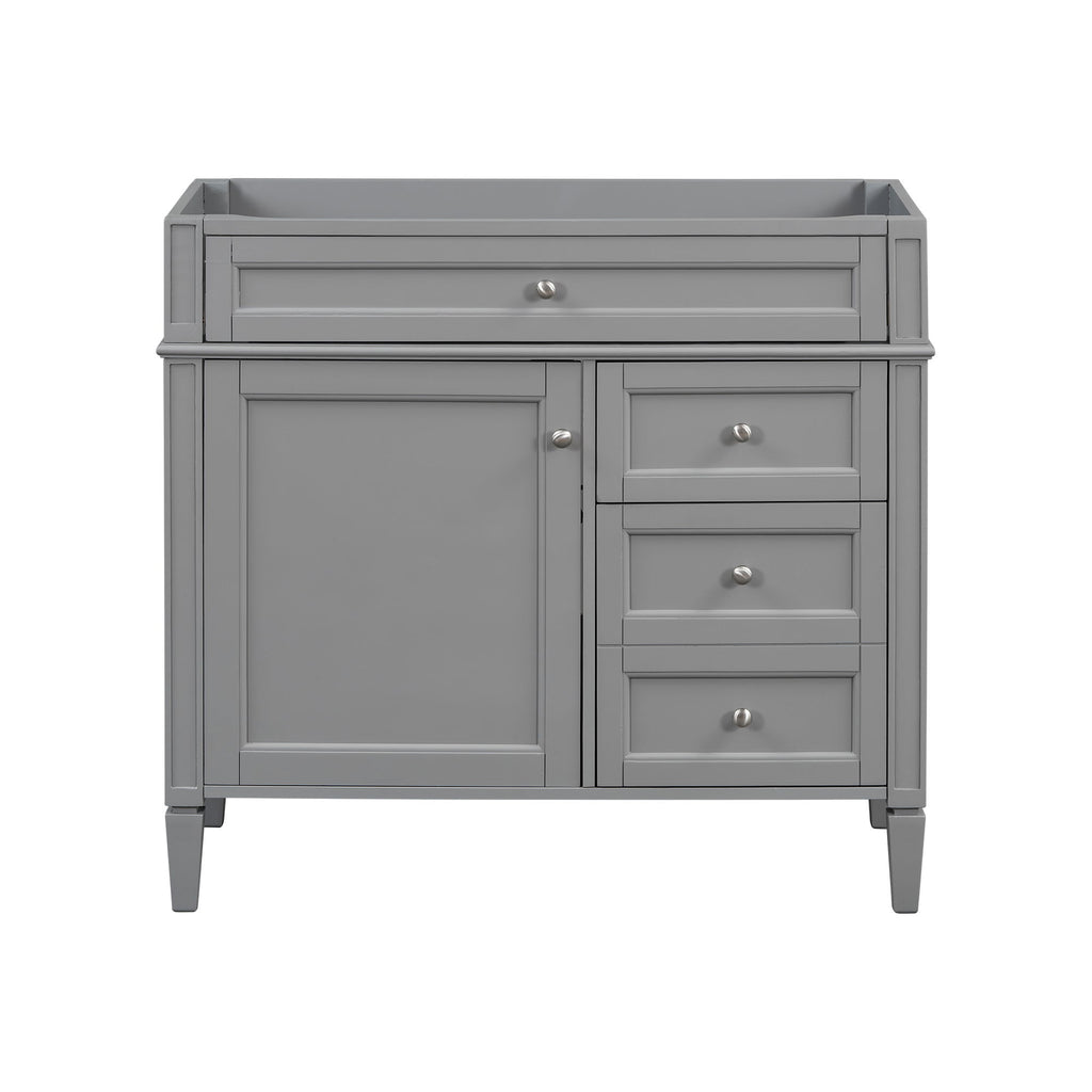 Bathroom Vanity Without Top Sink, Modern Bathroom Storage Cabinet With 2 Drawers And A Tip-Out Drawer