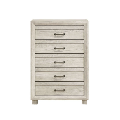 Fort Worth - 5 Drawer Chest - White