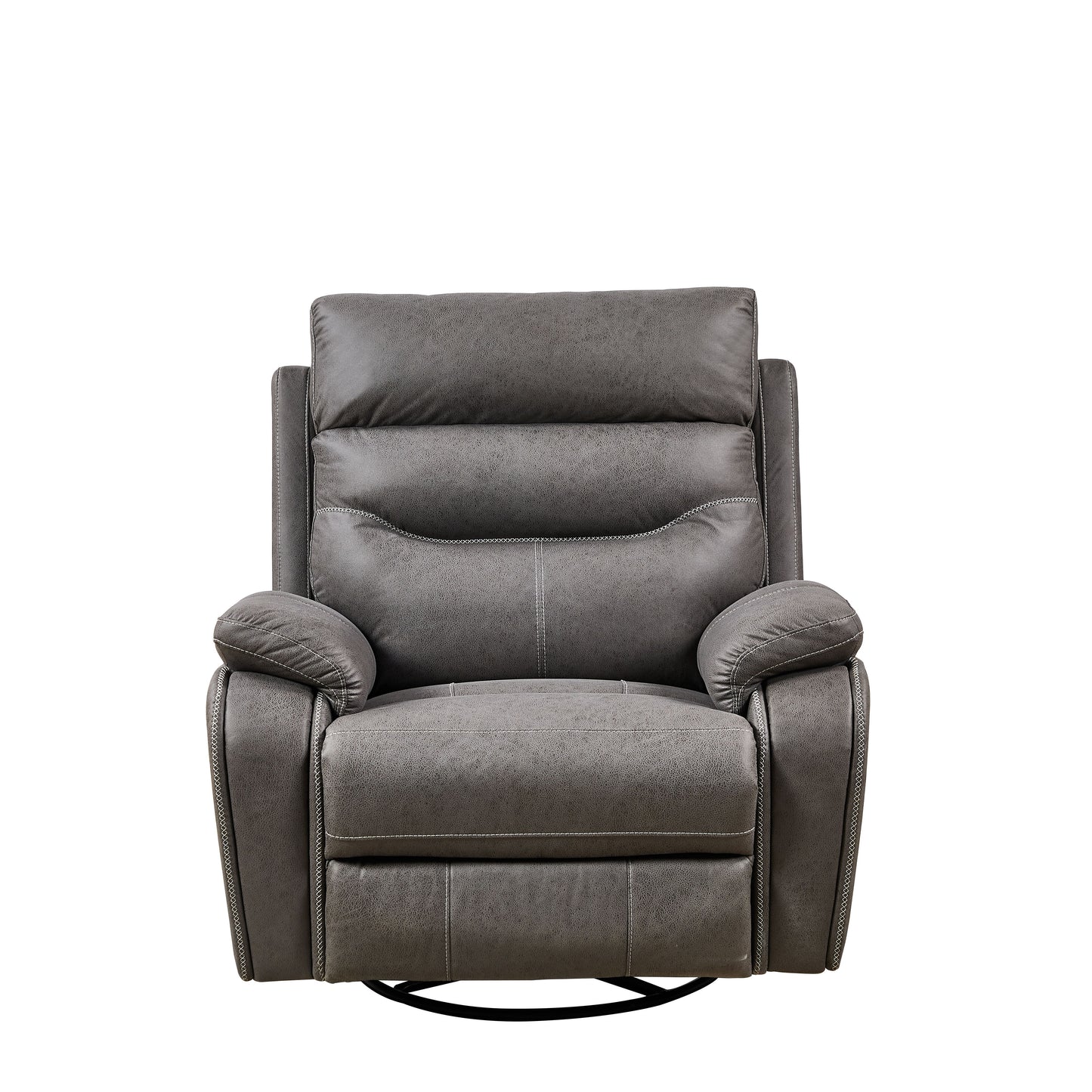 Dual Okin Motor Rocking And 240° Swivel Single Sofa Seat Recliner Chair Infinite Position, Head Rest With Power Function