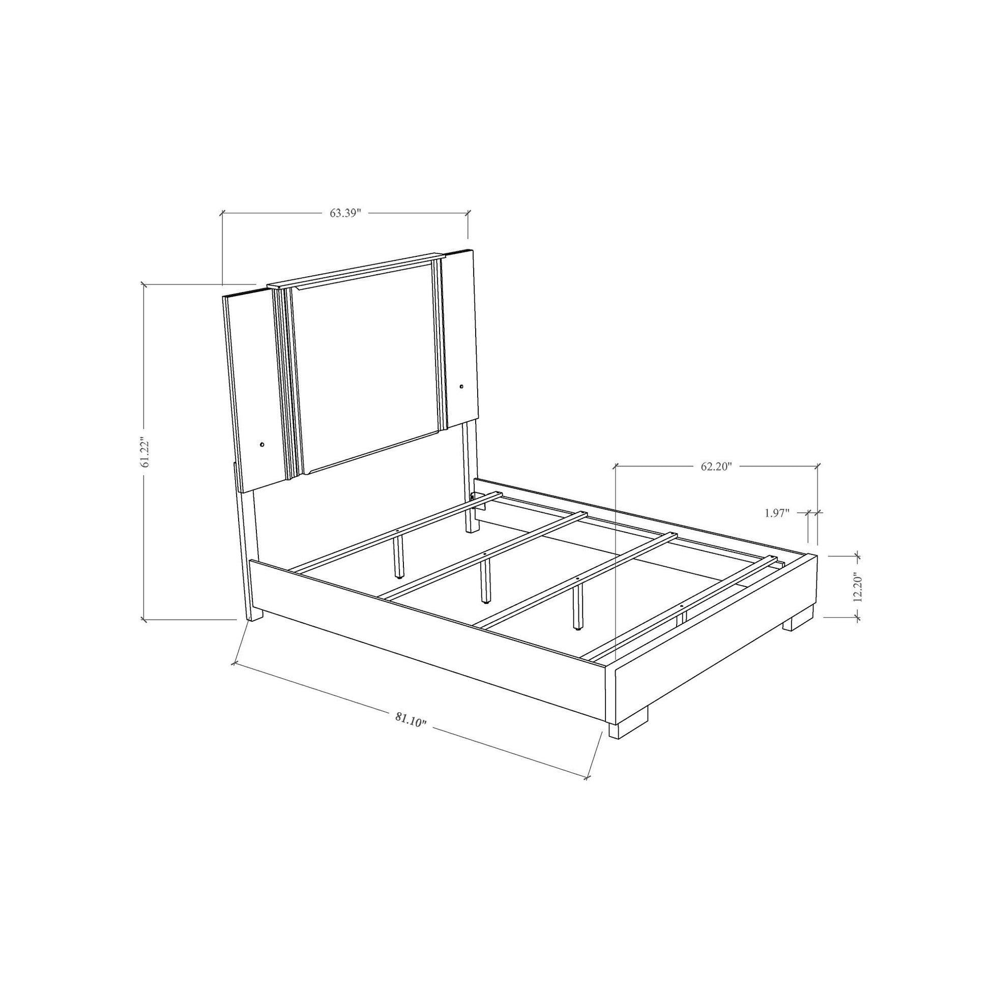 Moon - Modern Bed With LED Accent Lighting