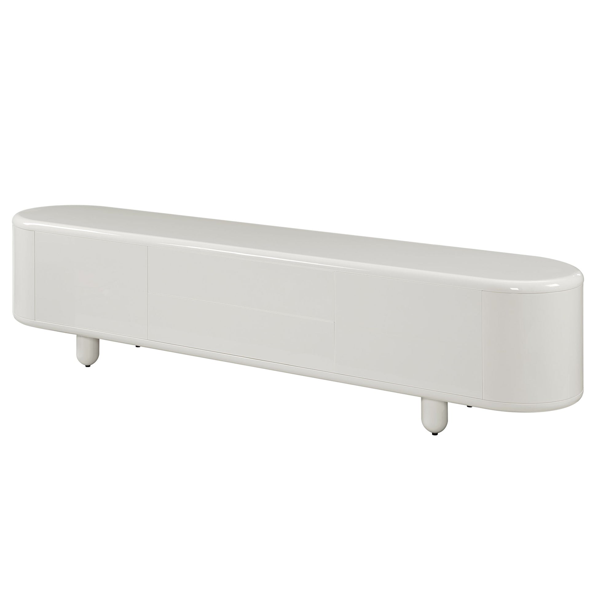 Keely - TV Stand - Gloss White
