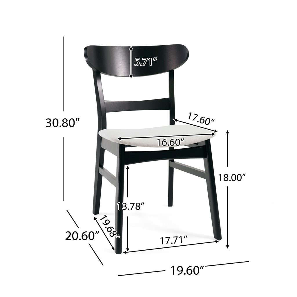5 Piece Dining Set With Table And 4 Upholstered Chairs