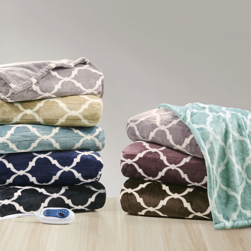 Heated Ogee - Throw - Aqua