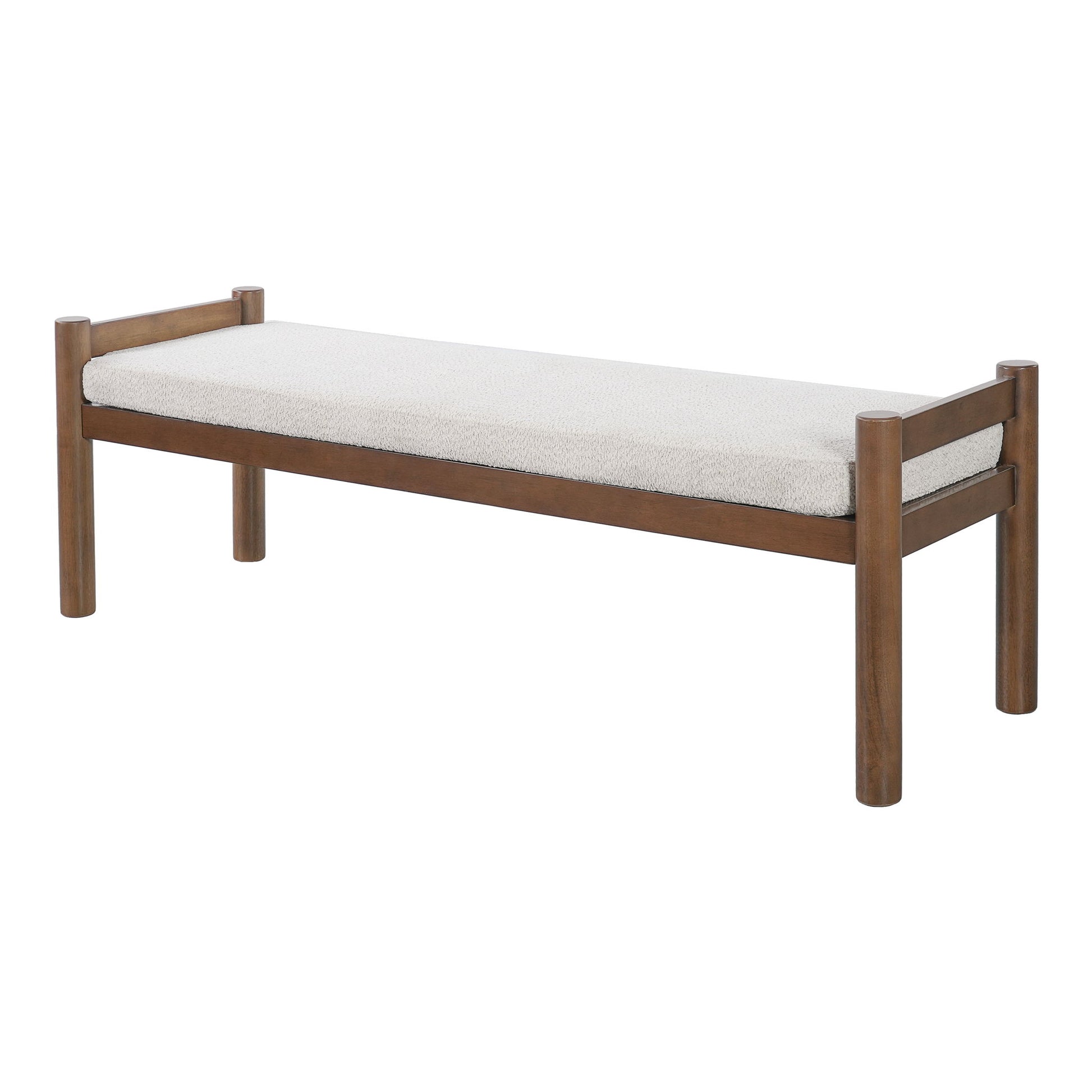 Upholstered Ottoman Bench, Indoor Accent Footrest - Beige
