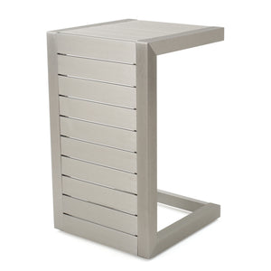 Aluminum Outdoor C - Shaped Side Table For Patio