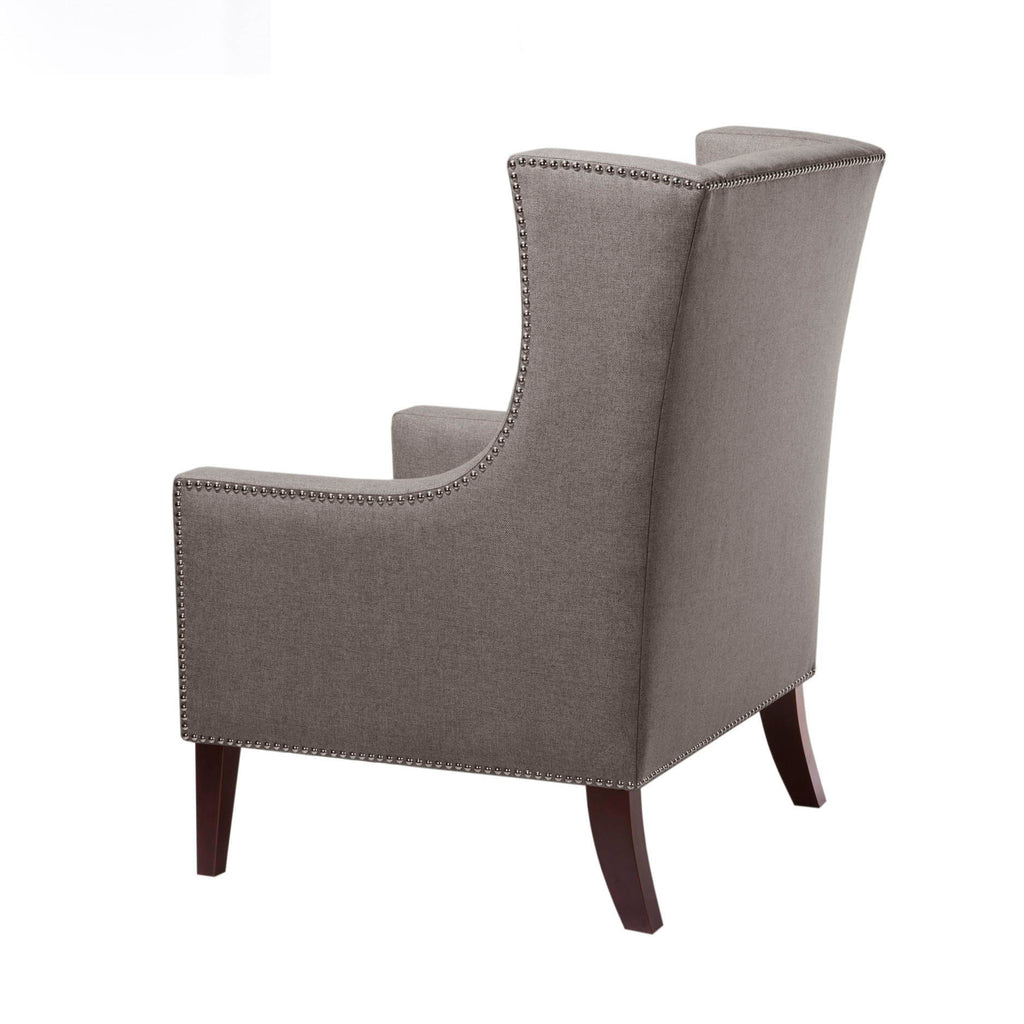 Barton - Wing Chair - Dark Gray