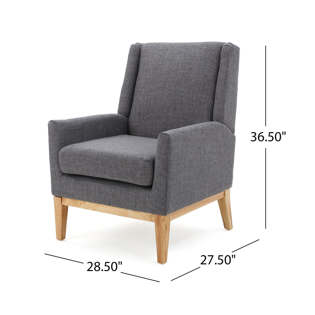 Modern Accent Chair With Padded Cushion Seat