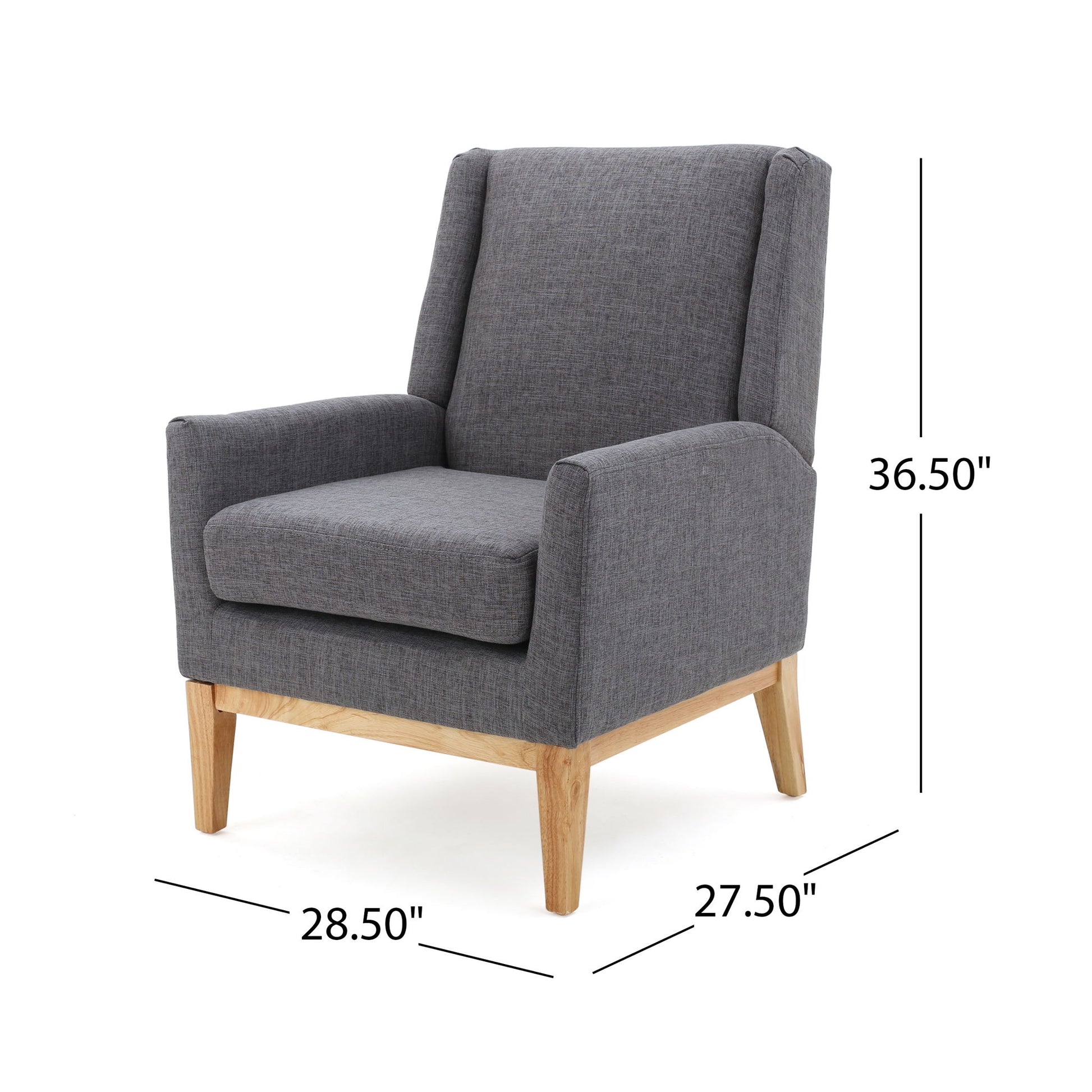 Modern Accent Chair With Padded Cushion Seat