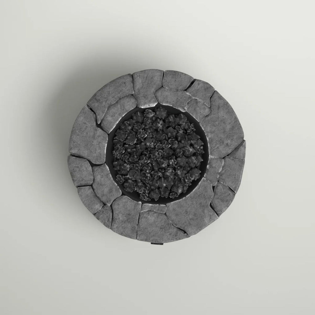 Fiber Reinforced Outdoor Fire Pit - Stone Gray