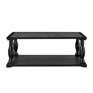 Farmhouse Rectangular Coffee Table With 2 Tiers