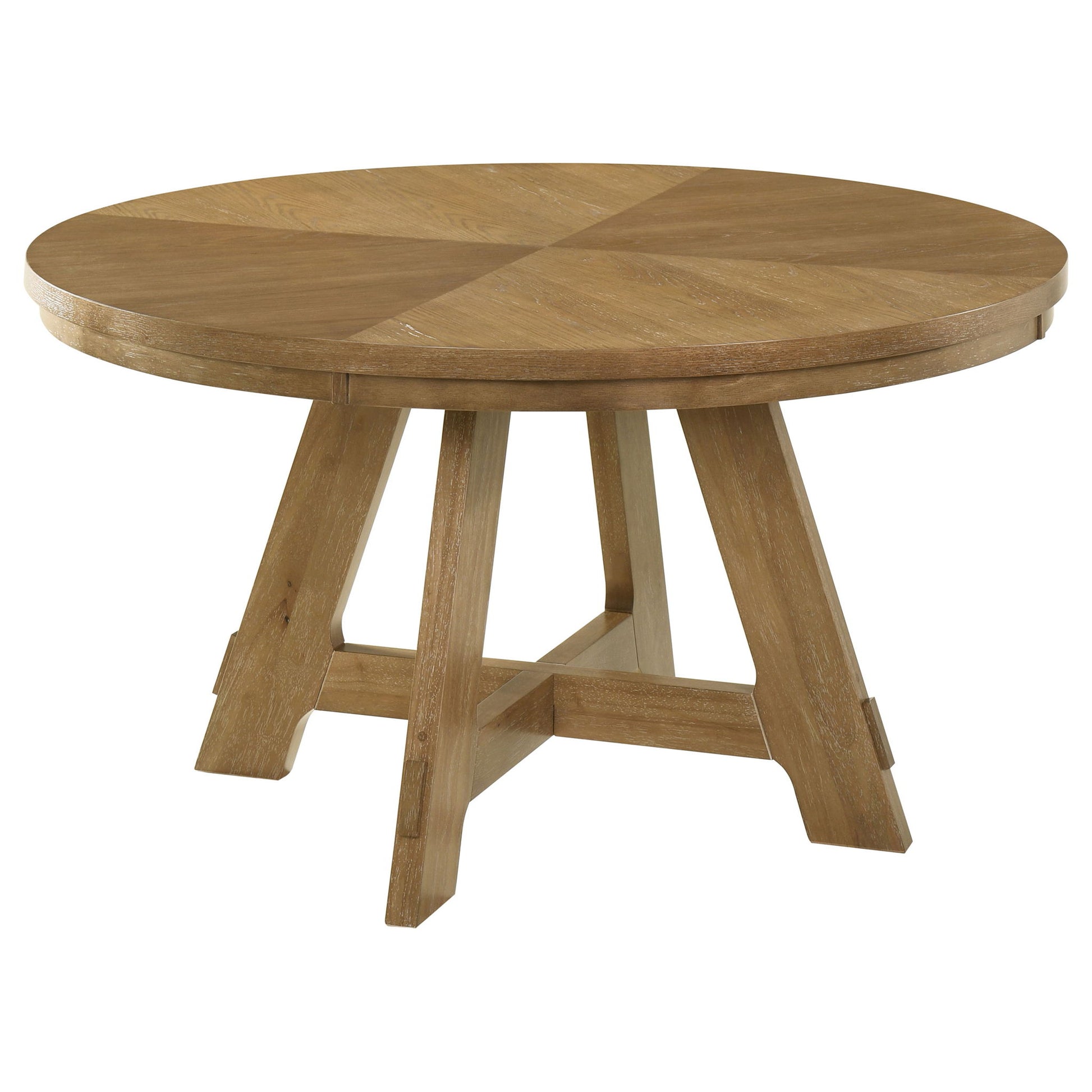 Kent - Round Dining Table - Brown Oak