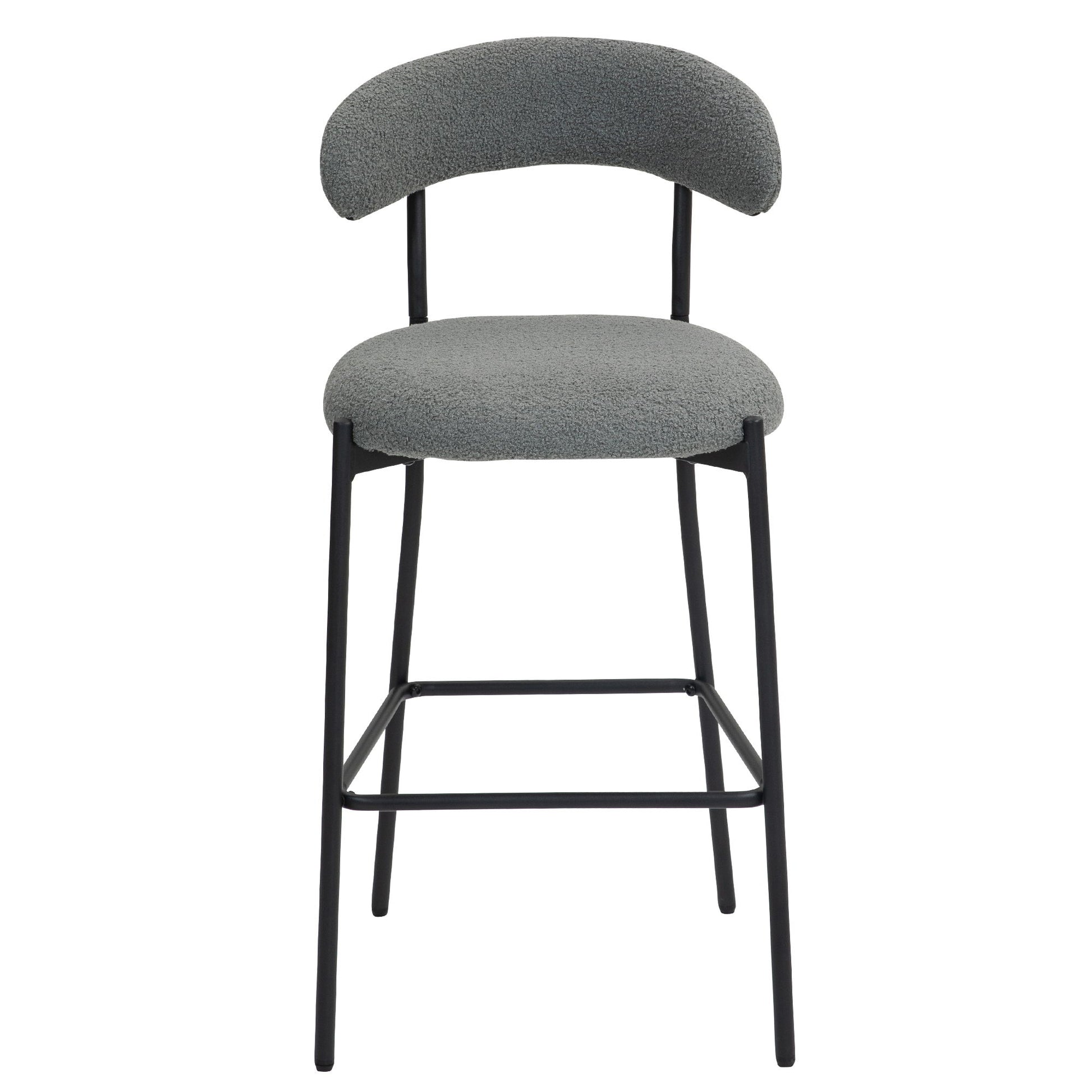 Counter Height Bar Stools With Powder Coating Base And Footrest