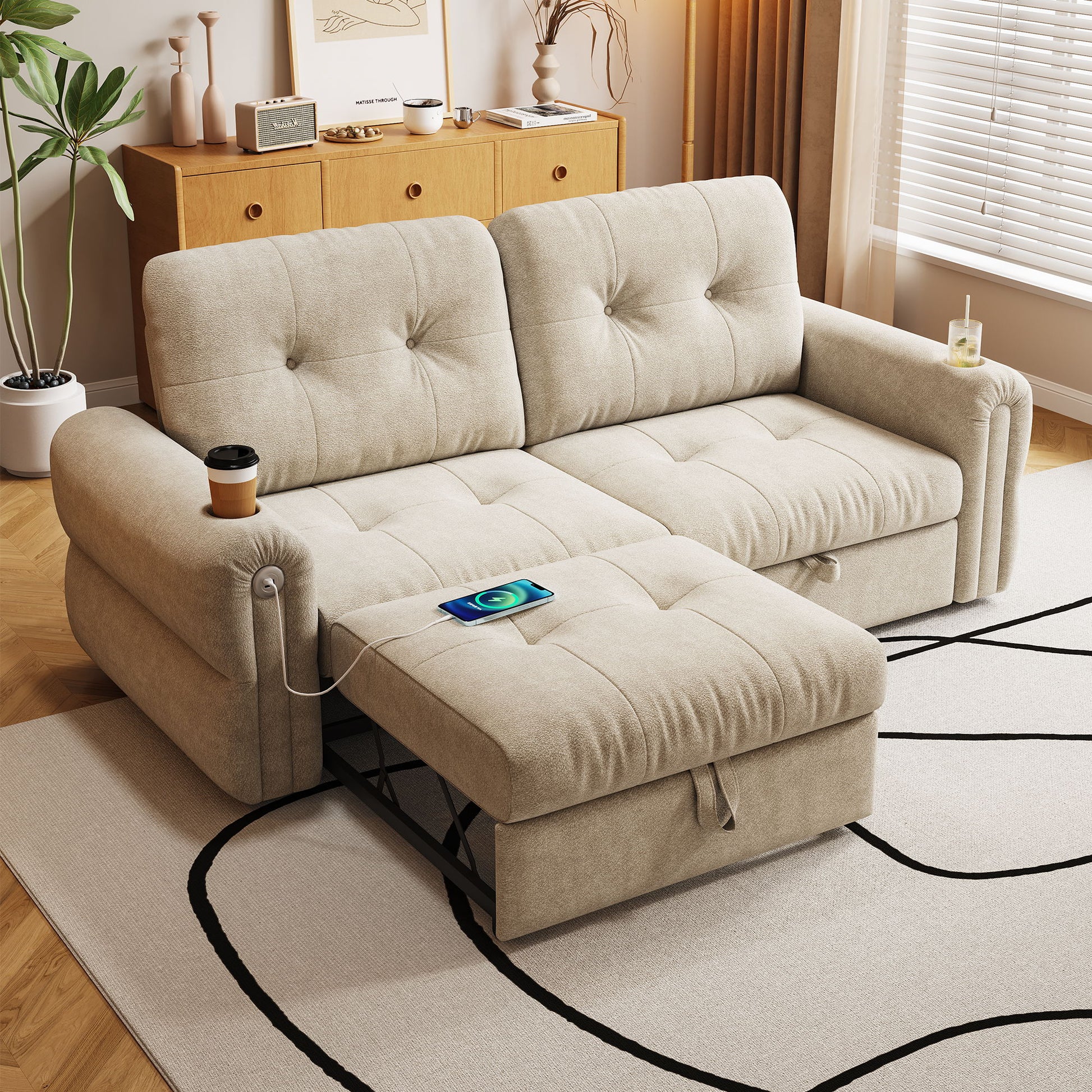 Cloud Like Convertible Sofa Bed With For Living Room
