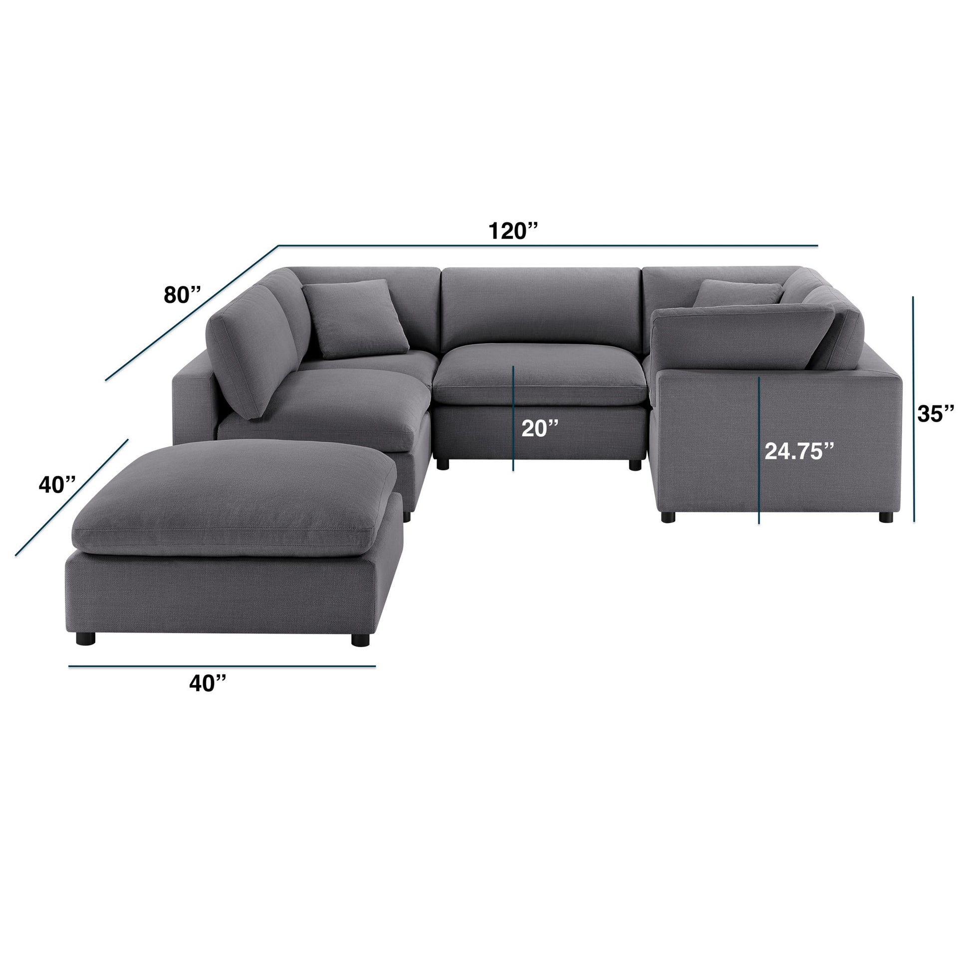 Cassandra - Sofa With Ottoman