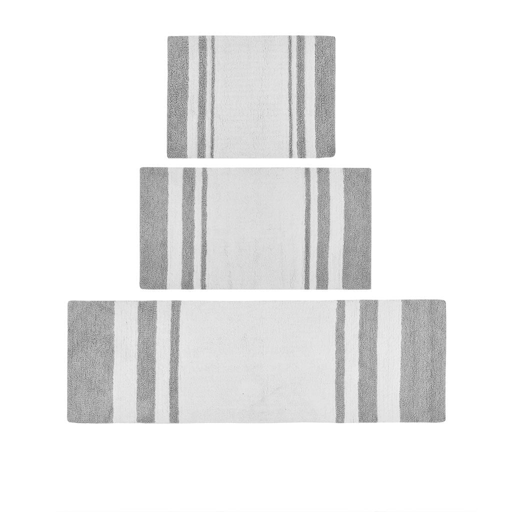 Spa - 20" x 30" Reversible Bath Rug - Gray