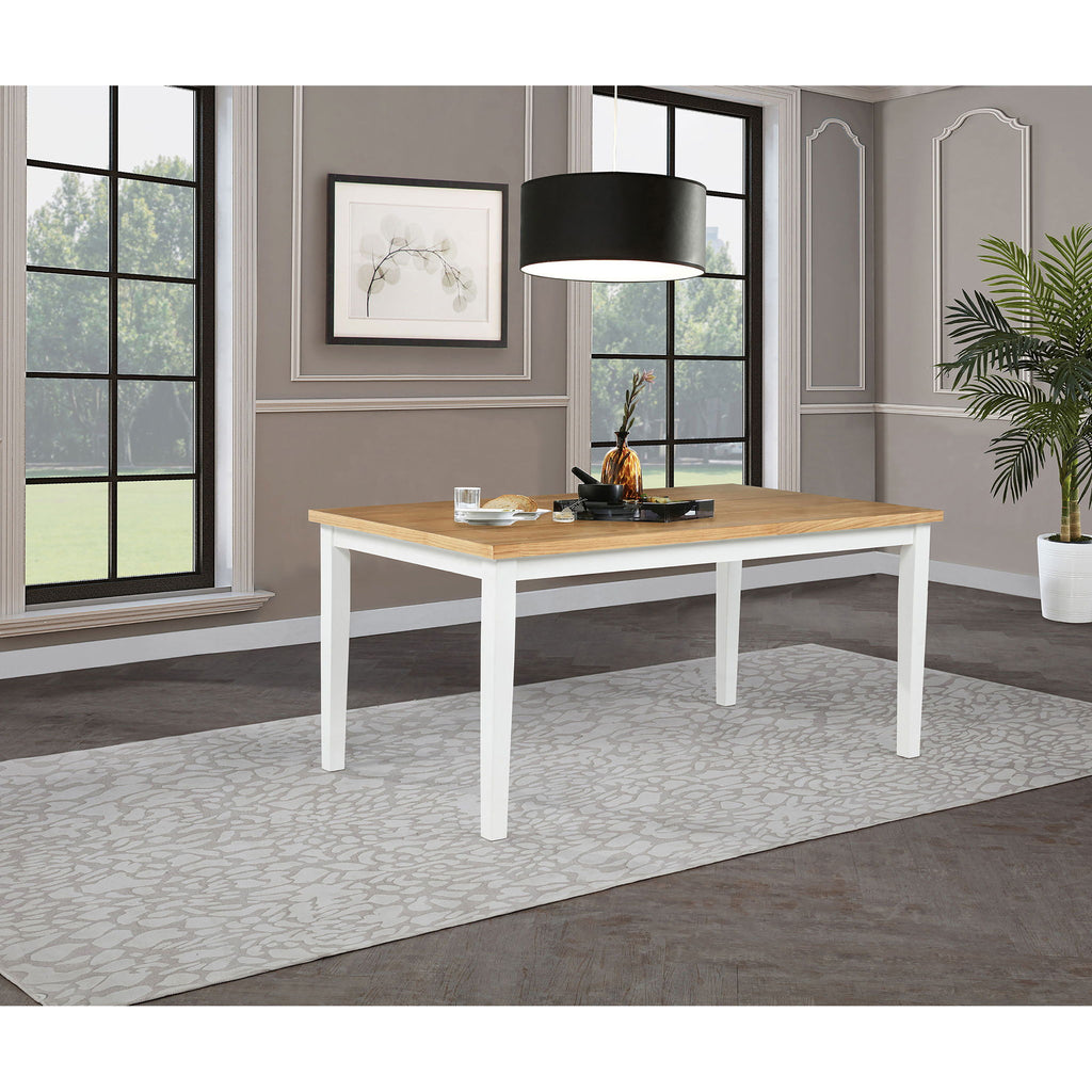 Calloway - Rectangular Dining Table - Brown / White
