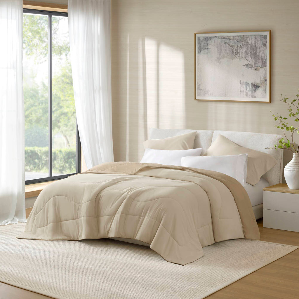 Full/Queen Reversible Tencel Comforter Blanket - Linen