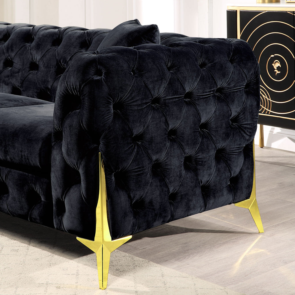 Accent Chair With Diamond Button Tufting, Matching Throw Pillow