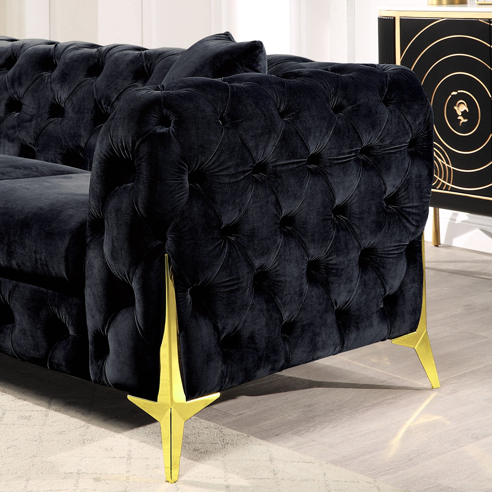 Accent Chair With Diamond Button Tufting, Matching Throw Pillow