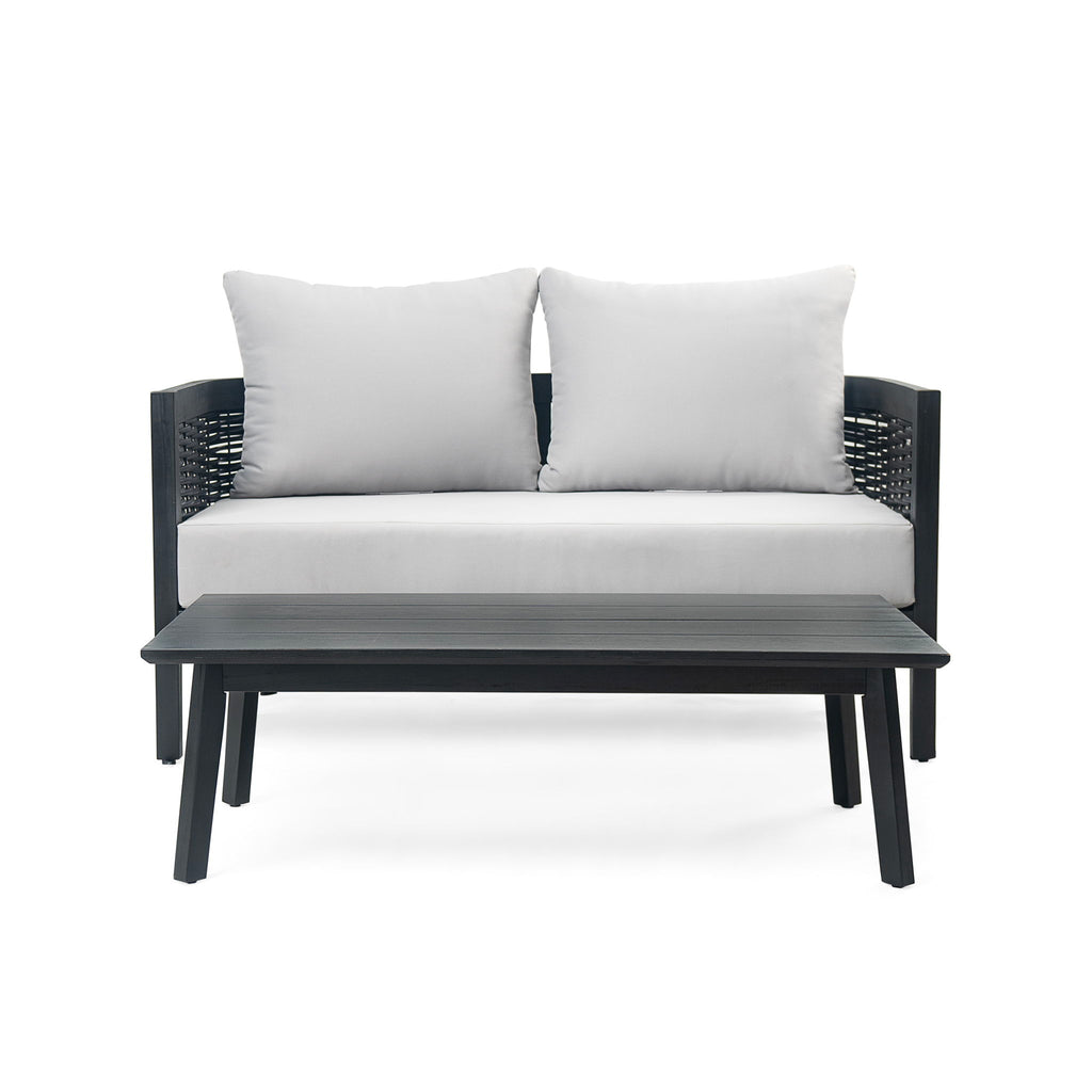 Outdoor Seating Group With Cushions And Coffee Table