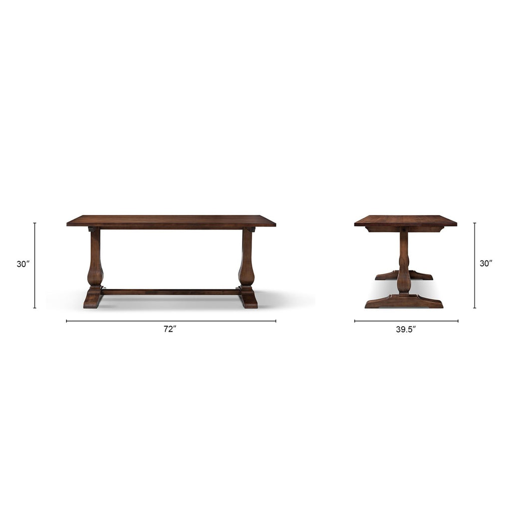 Whitmore - Trestle Dining Table - Dark Brown