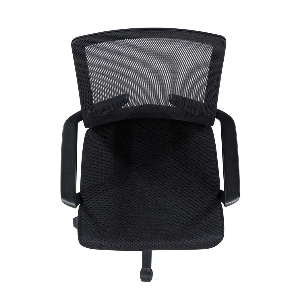 Ergonomic Height Adjustable Office Chair With Armrest - Black