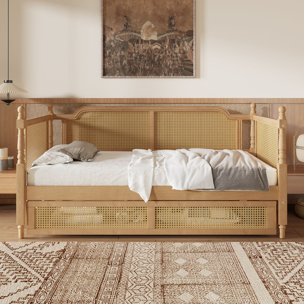 Full Size Daybed With 2 Drawers - Walnut
