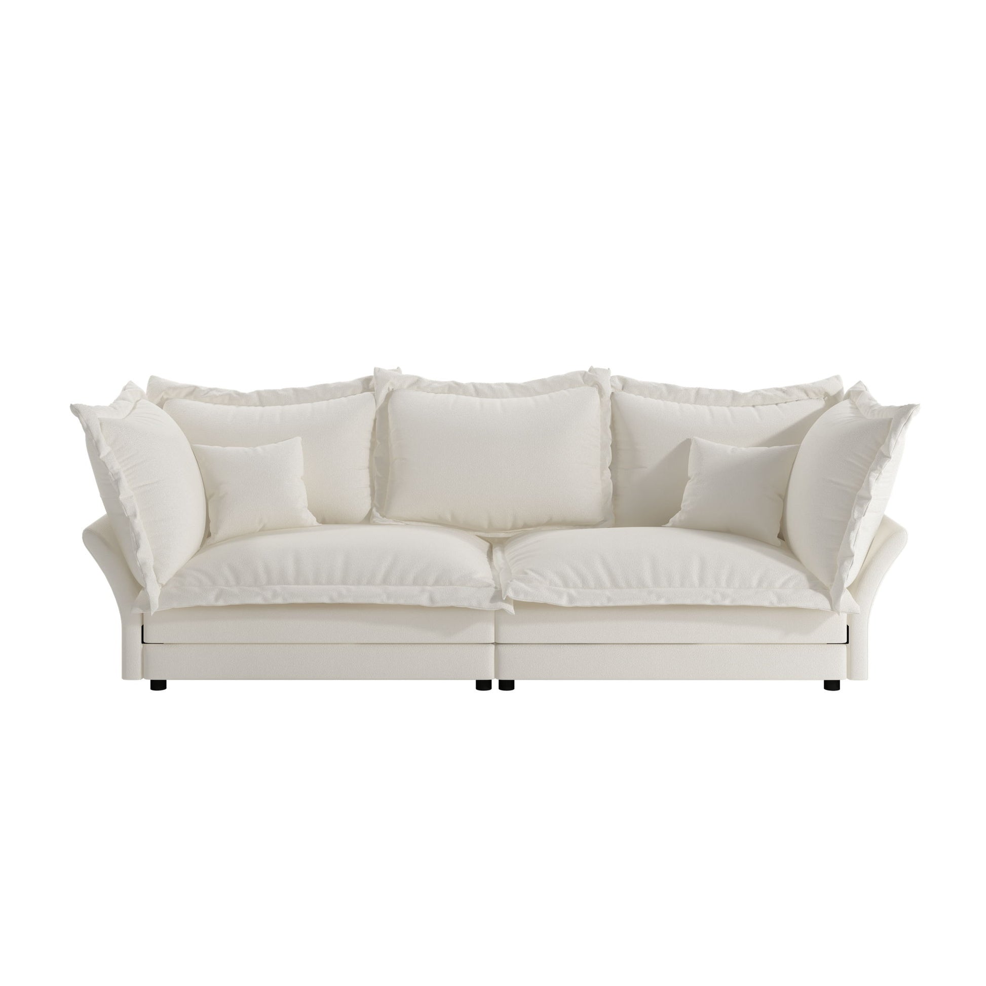 Modern Comfy Upholstered Sofa Cloud Couch, Deep Seat Couches With Multiple Large Soft Pillows