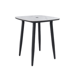 5 Piece Outdoor Bar Set With Table And Swivel Stools - Carbon / Ember Black