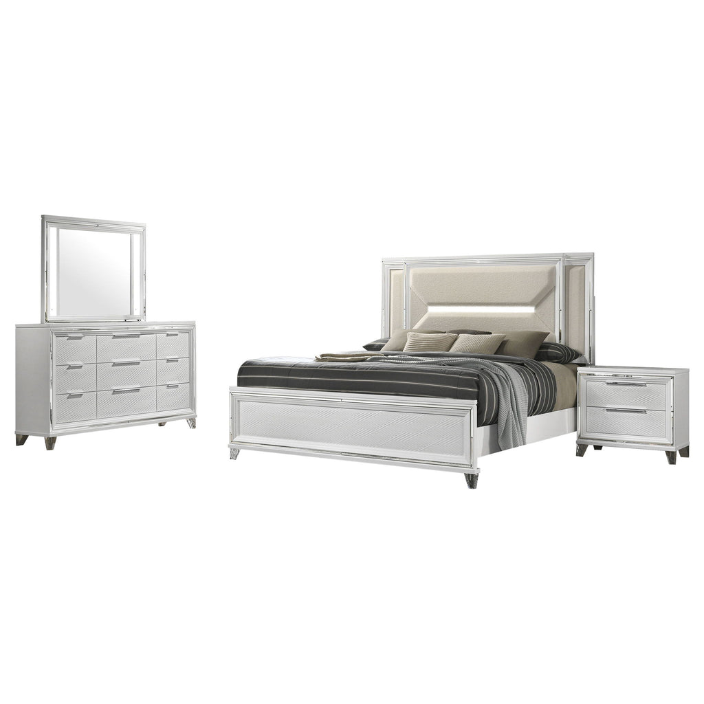Modern Bedroom Set With LED Lighting