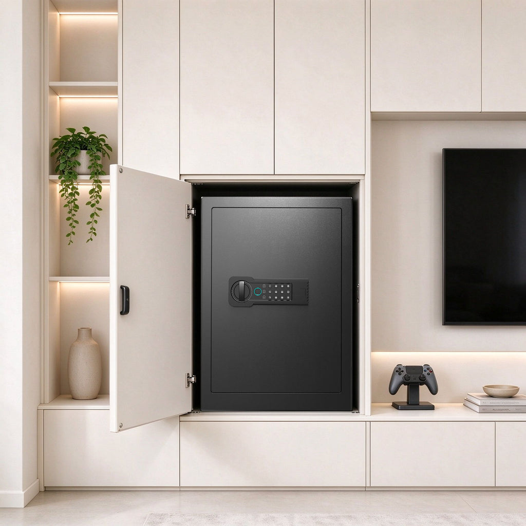 Home Safe, Fingerprint & Digital Keypad Lock, Security Cabinet