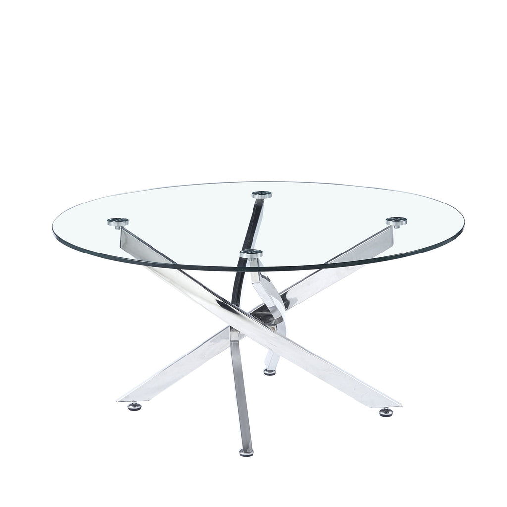 Round Table With Angular Slanted Legs