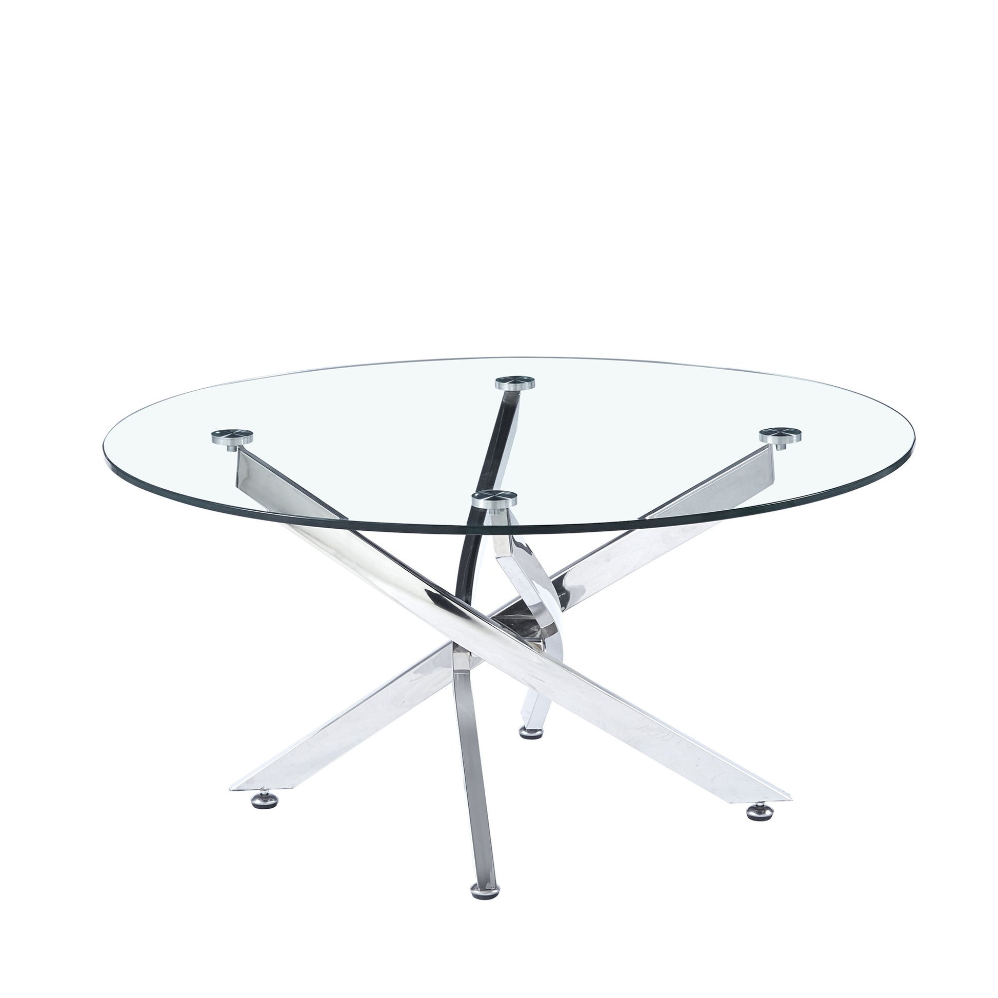 Round Table With Angular Slanted Legs