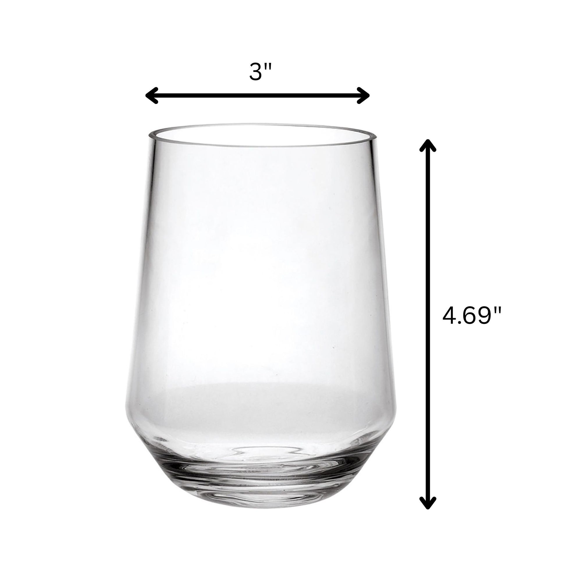Tritan Lexington - Leadingware Unbreakable Wine Glass Plastic, 17Oz (Set of 4) - Clear