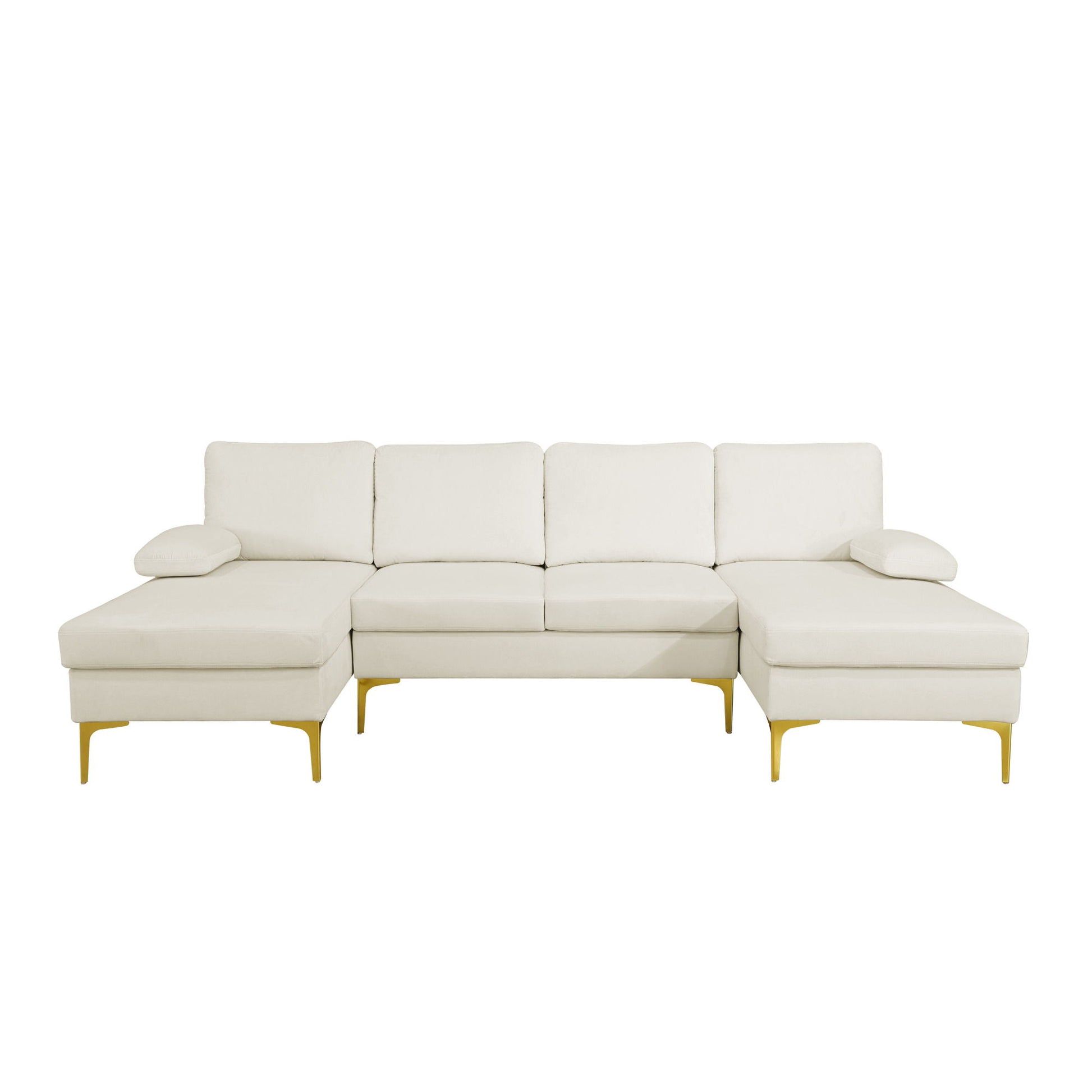 U - Shaped Sectional Sofa With Double Chaise