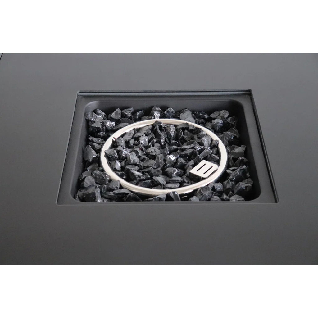 Outdoor Fire Pit Table With Lid High-Quality Materials - Gray